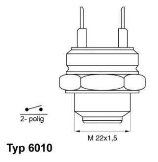 Датчик вмикання вентилятора WAHLER 6010.88D