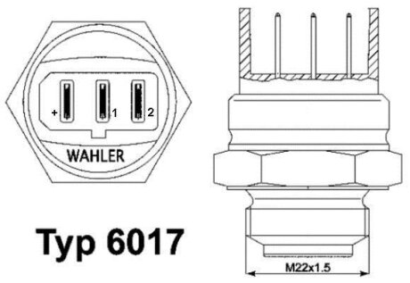 Датчик вмикання вентилятора WAHLER 6017.85D