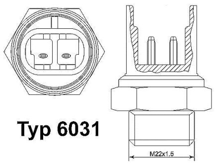 Датчик вмикання вентилятора WAHLER 6031.105D