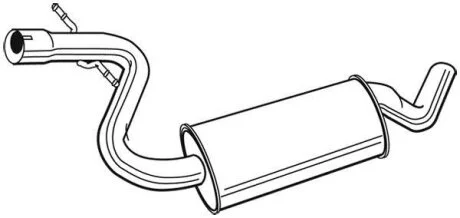 Глушитель алюм. сталь, средн. часть VW Touran 1.6 FSi WALKER 22889