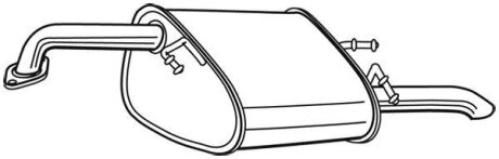 Задній. глушник,випускна сист. WALKER 23675
