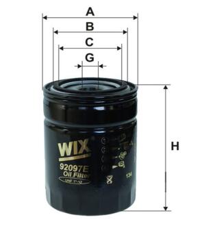 Фільтр оливи ABG, Ahlmann, Ammann, Atlas, Benford, Bobcat, Bomagw, Claas, Deutz Fahr, WIX FILTERS 92097E