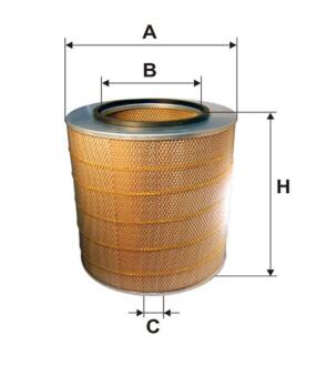 Фільтр повітря Volvo N 12, NL, Volvo Bus 8000, 9000, B 10, B 12, B 7 WIX FILTERS 93071E