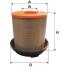 Фільтр повітряний MERCEDES ATEGO, ATEGO 2, AXOR, AXOR 2, ECONIC 4249-7201 01.98- | LX3480 P781465 C29010KIT AM465/3 E361L A590 BS01040 WIX FILTERS 93157E (фото 1)
