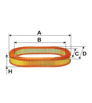 Фільтр повітря FORD GRANADA, GRANADA II, SCORPIO I, SIERRA, SIERRA I, SIERRA II, OPEL COMMODORE B 2.3D/2.5D/2.8 07.72-12.94 WIX FILTERS WA6001