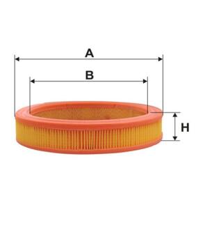 Фільтр повітря Fiat Regata, Ritmo, Uno, X 1/9, Innocenti Koral WIX FILTERS WA6414