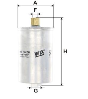 Паливний фільтр AUDI 100 C3, 80 B2, 80 B3, 90 B2, 90 B3, COUPE B2, COUPE B3 VW CORRADO, GOLF I, GOLF II, JETTA II, PASSAT B2, PASSAT B3/B4, SANTANA, SCIROCCO 1.6-2.3 08.78-12.95 WIX FILTERS WF8028