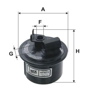 Паливний фільтр HONDA ACCORD IV, ACCORD V, CIVIC V, CIVIC VI, CONCERTO, CRX III, PRELUDE IV ROVER 800 1.5-2.7 08.89-12.00 WIX FILTERS WF8072