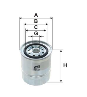 Паливний фільтр NISSAN BLUEBIRD, CHERRY III, LAUREL, PATROL III/1, PATROL III/2, PICK UP, SUNNY I, URVAN 1.7D-3.2D 11.79-05.97 WIX FILTERS WF8100