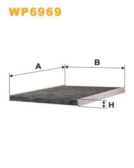 Фільтр салону із елементами активованого вугілля ALFA ROMEO 166 LANCIA KAPPA MASERATI 3200 GT, 4200 GT /, 4200 GT SPYDER, GRANSPORT 2.0-4.2 08.94- WIX FILTERS WP6969