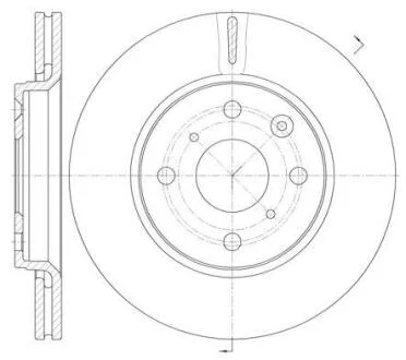 Гальмівний диск перед. C1/C1 II/107/108 05- (247x20) WOKING D6100310