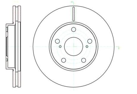 Гальмівний диск перед. Auris/Corolla (07-14) WOKING D61043.10