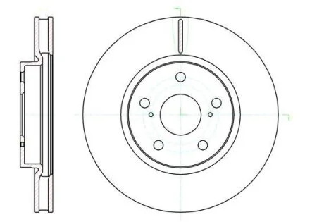 Диск гальмівний передній (кратно 2) (Remsa) Lexus IS 05> 12> WOKING D61076.10