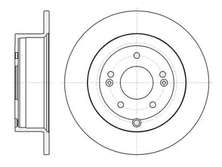 Гальмівний диск задн. Santa Fe 05-12 WOKING D61106.00