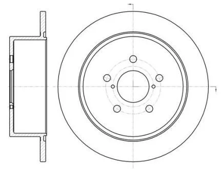 Гальмівний диск задн. Legacy/Liberty/Outback 03-09 WOKING D6130000