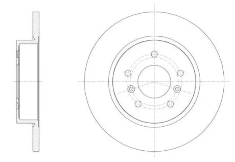Диск гальмівний задній (кратно 2) (Remsa) Nissan Qashqai II / Renault Kadjar 15>, Megane IV WOKING D61582.00