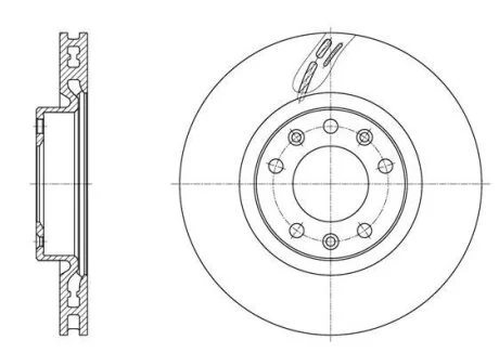 Диск гальмівний передній (кратно 2) (Remsa) PSA 308 II WOKING D61583.10