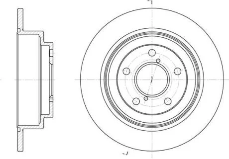 Диск гальмівний задній (кратно 2) (Remsa) Subaru Forester 02>08 Impreza 00>08 WOKING D6398.00