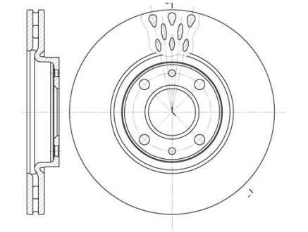 Гальмівний диск (передній) ALFA ROMEO MITO /CITROËN NEMO/FIAT 500/ DOBLO/PANDA/FIORINO /LANCIA YPSIL WOKING D644310