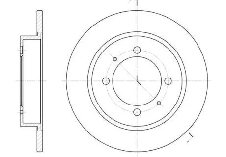Гальмівний диск задн. Carisma/S40/Space Star/V40/Waja (95-12) WOKING D6447.00