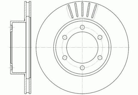 Гальмівний диск передн. 4 RUNNER III /LAND CRUISER 90 2.7-3.4 95-02 WOKING D6562.10