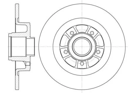 Диск гальмівний задній (Remsa) Renault Laguna II Scenic II WOKING D6613.00