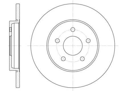 Гальмівний диск задн. XType/Mondeo/Mondeo 00-11 WOKING D6661.00