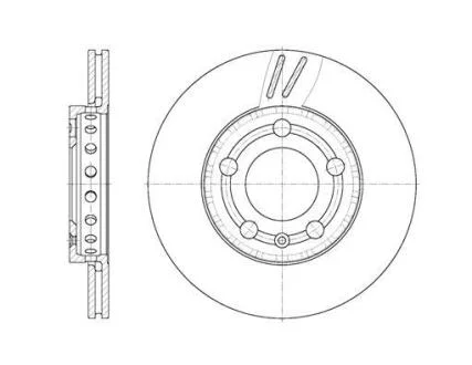 Гальмівний диск перед. Fabia/Fox/Polo (03-21) WOKING D6709.10
