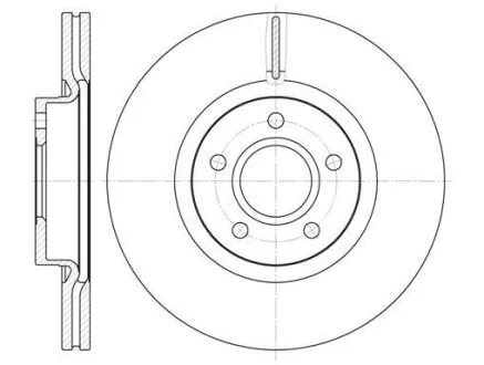Диск гальмівний передній (кратно 2) (Remsa) Ford Kuga I II / Focus II III / Connect II / RR Evogue WOKING D6711.10