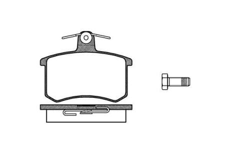 Гальмівні колодки зад. FIAT CROMA /VW SCIROCCO /Audi /A6/A8 1.6-2.8 82-98 WOKING P035300