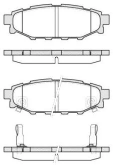 Гальмівні колодки зад. Forester/Impreza/Legacy/Outback09- (AKE) WOKING P1036312