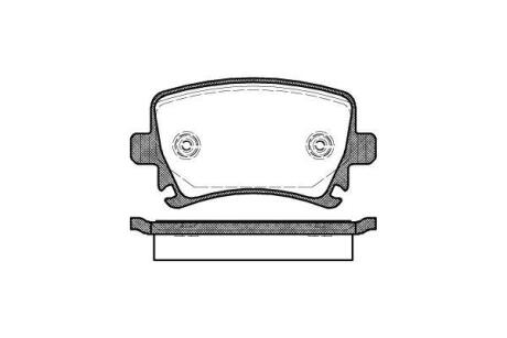 Гальмівні колодки зад. Caddy III/Golf V/Audi A4 03- (Girling) WOKING P1131300