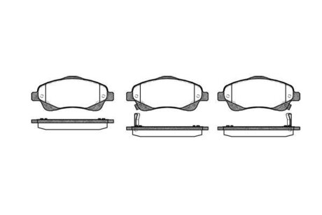 Колодки гальмівні диск. перед. (Remsa) Toyota Avensis 1.6 03-08,Toyota Avensis 1.8 03-08 WOKING P11463.02