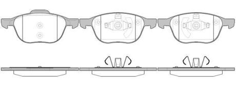 Колодки гальмівні диск. перед. (Remsa) Ford C-max 1.6 07-10,Ford C-max 1.8 07-10 WOKING P11823.00