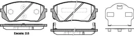 Колодки тормозные диск. перед. (Remsa) Hyundai iX35 i40, Carens III, Sportage III, Soul II WOKING P12023.02