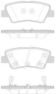 Гальмівні колодки зад. Hyundai i30/i40 11-/Kia Rio 1.4-3.8 12- (akebono) WOKING P1262342