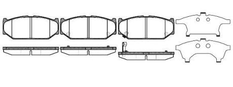 Комплект тормозных колодок, дисковый тормоз WOKING P12813.11