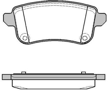 Колодки гальмівні диск. задн. (Remsa) Renault Megane IV, Talisman, Scenic III IV, Espace V WOKING P12873.10