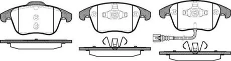 Колодки гальмівні диск. перед. (Remsa) Audi Q3 1.4 11-,Audi Q3 2.0 11-,Seat Alhambra 1.4 10- WOKING P13193.21