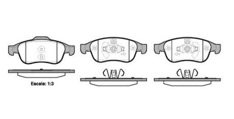 Гальмівні колодки пер. Megane 09-/Duster 10-/Dokker 13- WOKING P1348310