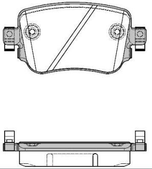 Гальмівні колодки зад. Octavia III/Sharan/Audi Q3 12- (TRW) WOKING P14493.08