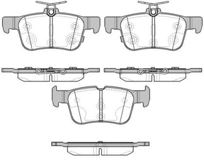 Колодки тормозные диск. задн. (Remsa) Ford Mondeo V 1.0 1.5 2.0EcoBoost / Fusion (USA) / Galaxy 1.5 2.0 15> WOKING P14513.12