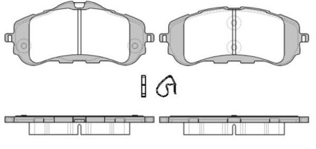Колодки гальмівні диск. перед. (Remsa) Peugeot 308 ii 1.2 13-,Peugeot 308 ii 1.6 13- WOKING P14593.00