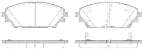Колодки гальмівні диск. перед. (Remsa) Mazda 3 1.5 13-,Mazda 3 2.0 13-,Mazda 3 2.2 13- WOKING P14693.02