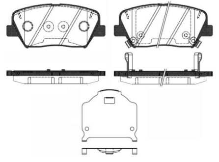 Колодки гальмівні диск. перед. (Remsa) Kia Carens iv 1.6 13-,Kia Carens iv 1.7 13- WOKING P15123.02