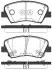 Колодки гальмівні диск. перед. (Remsa) Hyundai Elantra 1.6 10-,Hyundai I30 1.4 11- (P15123.32) WOKING P1512332 (фото 1)