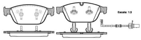 Комплект тормозных колодок, дисковый тормоз WOKING P15433.02