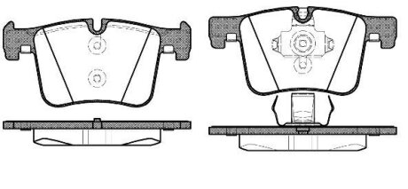 Колодки тормозные диск. перед. (Remsa) Bmw 1 2.0 10-,Bmw 1 2.0 11-,Bmw 2 2.0 13- WOKING P15573.00