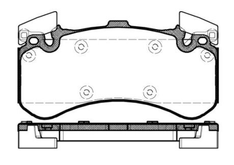 Колодки гальмівні диск. перед. (Remsa) Audi A4 A5 A6 A7 A8 17> WOKING P15633.00