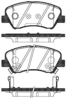 Гальмівні колодки пер. Santa Fe II/Carens IV/Sorento II/III 09- (Mando) WOKING P15883.02